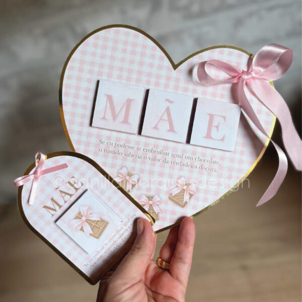 CARTÕES PARA TABLETE DE CHOCOLATE - DIA DAS MÃES