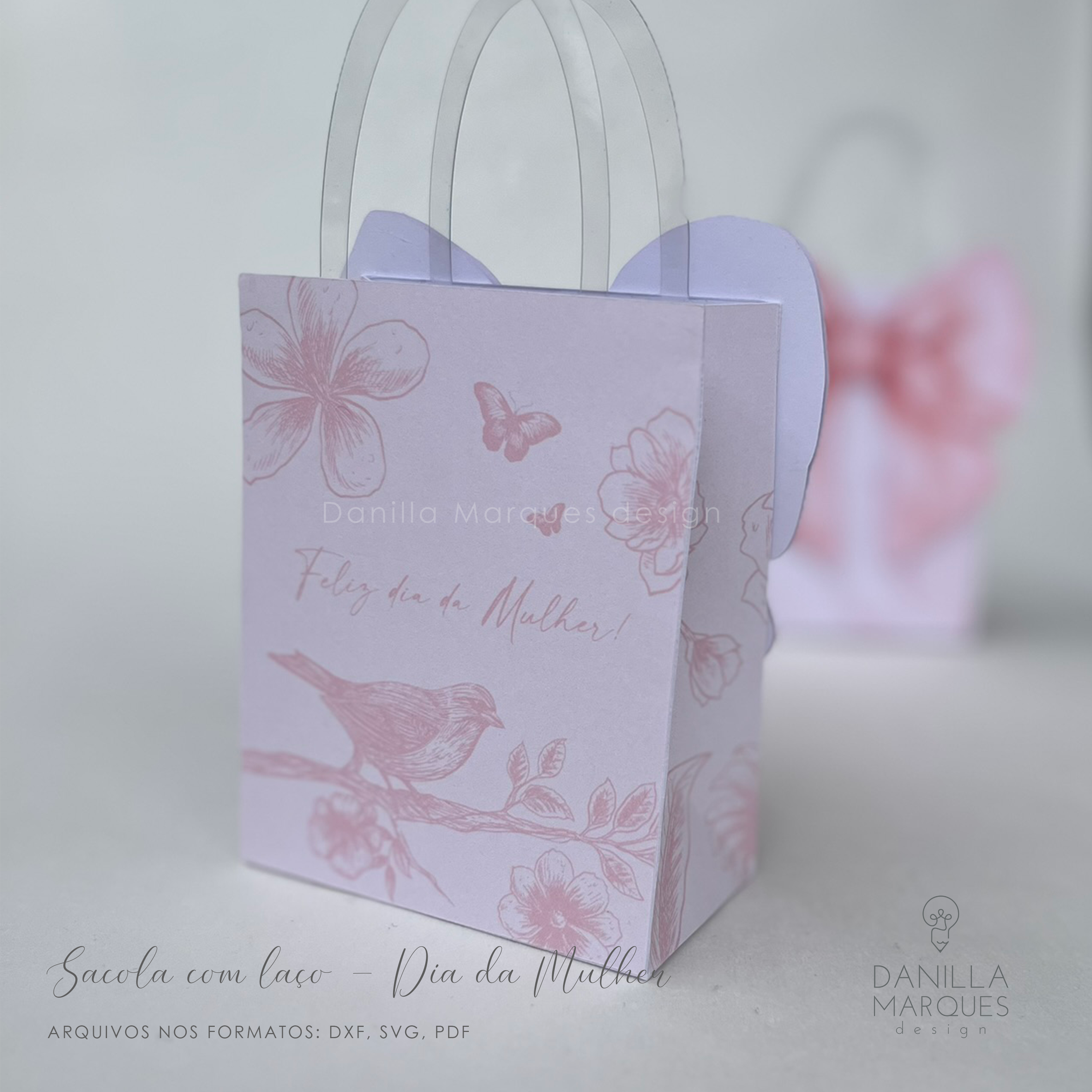 SACOLA COM LAÇO - DIA DA MULHER - Imagem 2